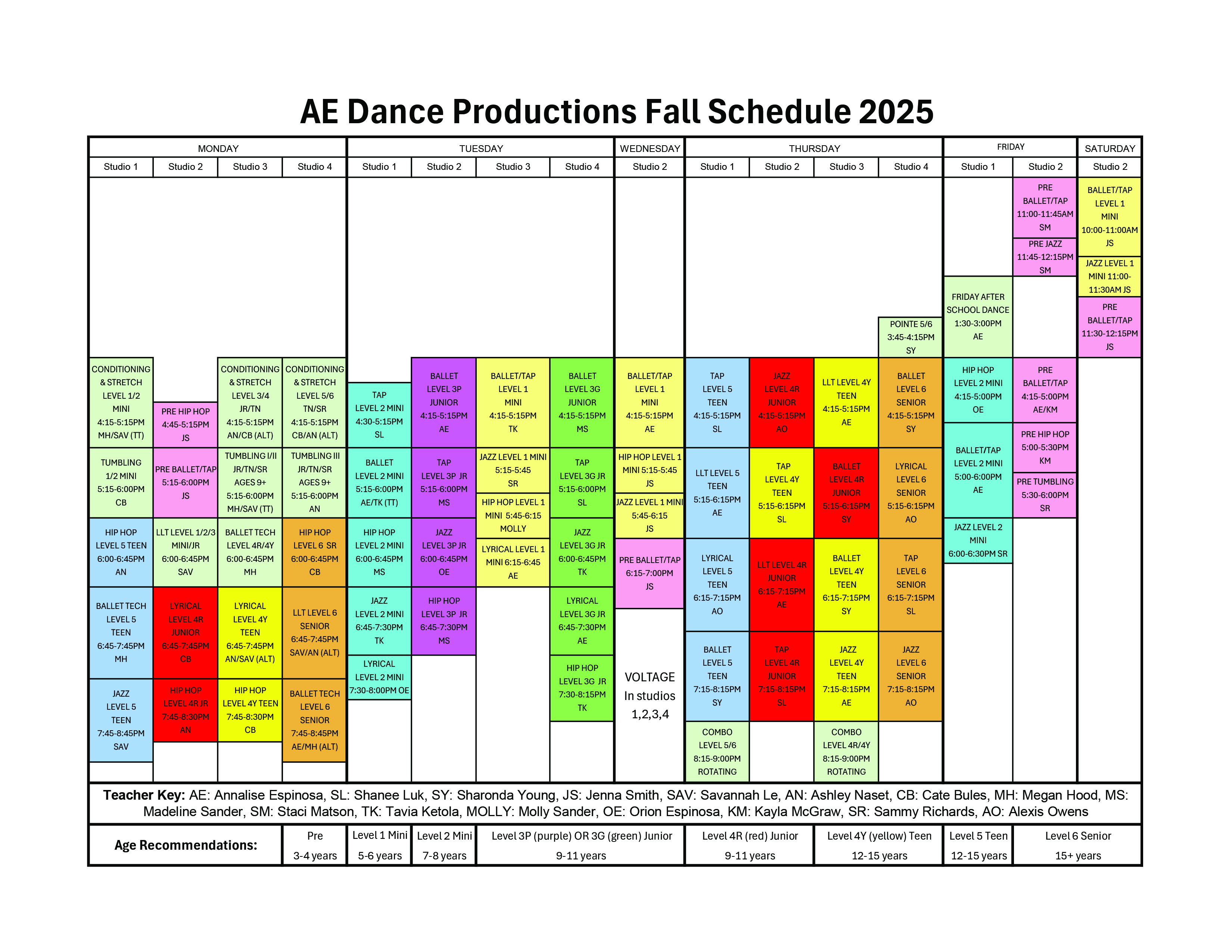 Master Fall Schedule 2025.xlsx